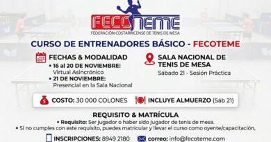 🏓 ¡CURSO BÁSICO PARA ENTRENADORES DE TENIS DE MESA – FECOTEME! 🏓